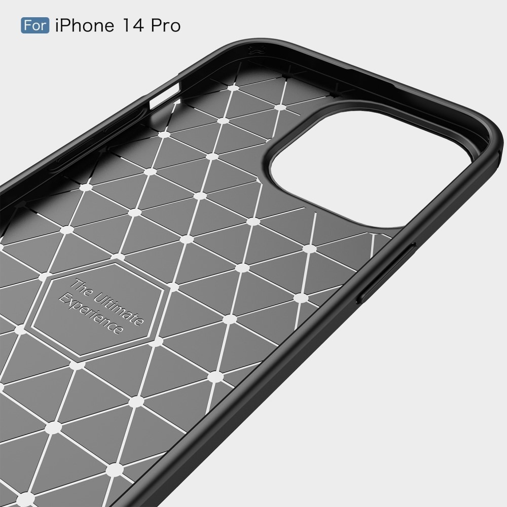 iPhone 14 Pro Kuori TPU Brushed Musta