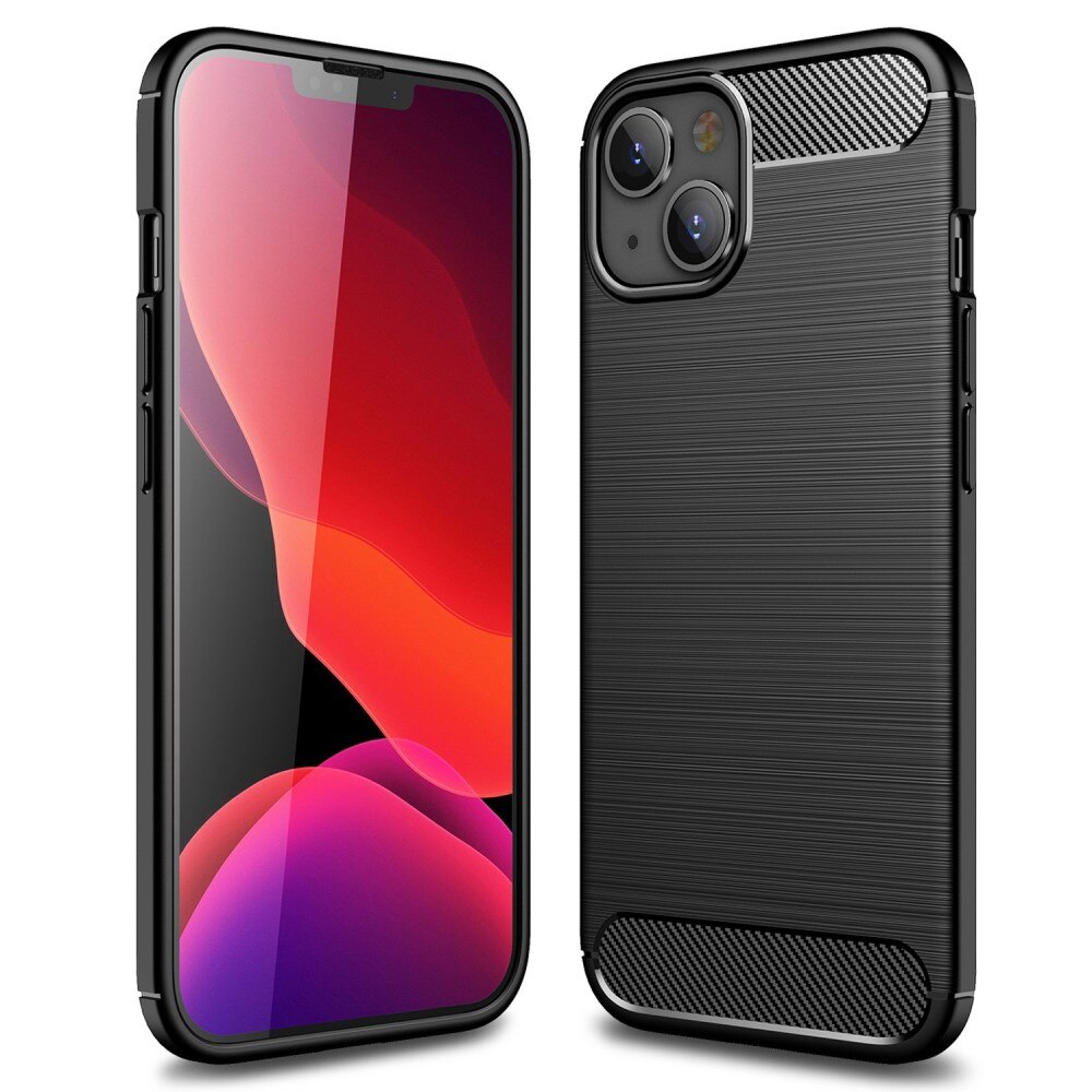 iPhone 14 Kuori TPU Brushed Musta