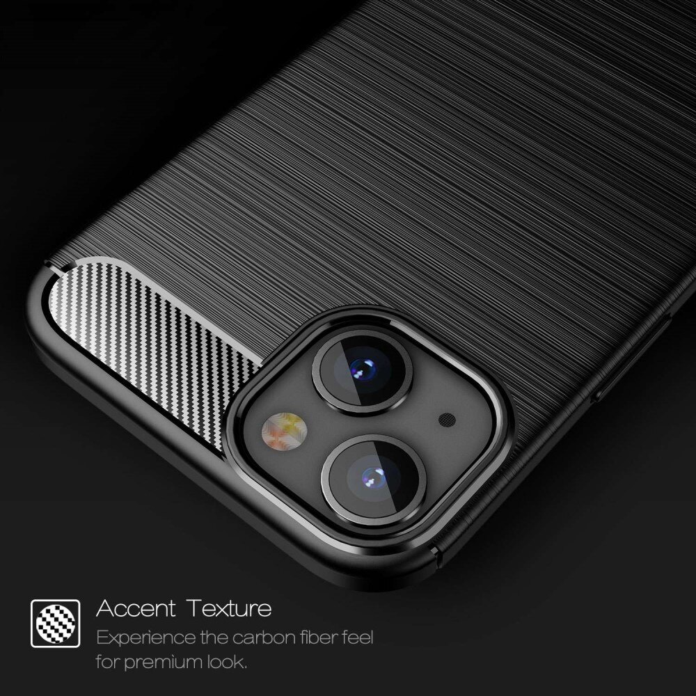 iPhone 14 Kuori TPU Brushed Musta