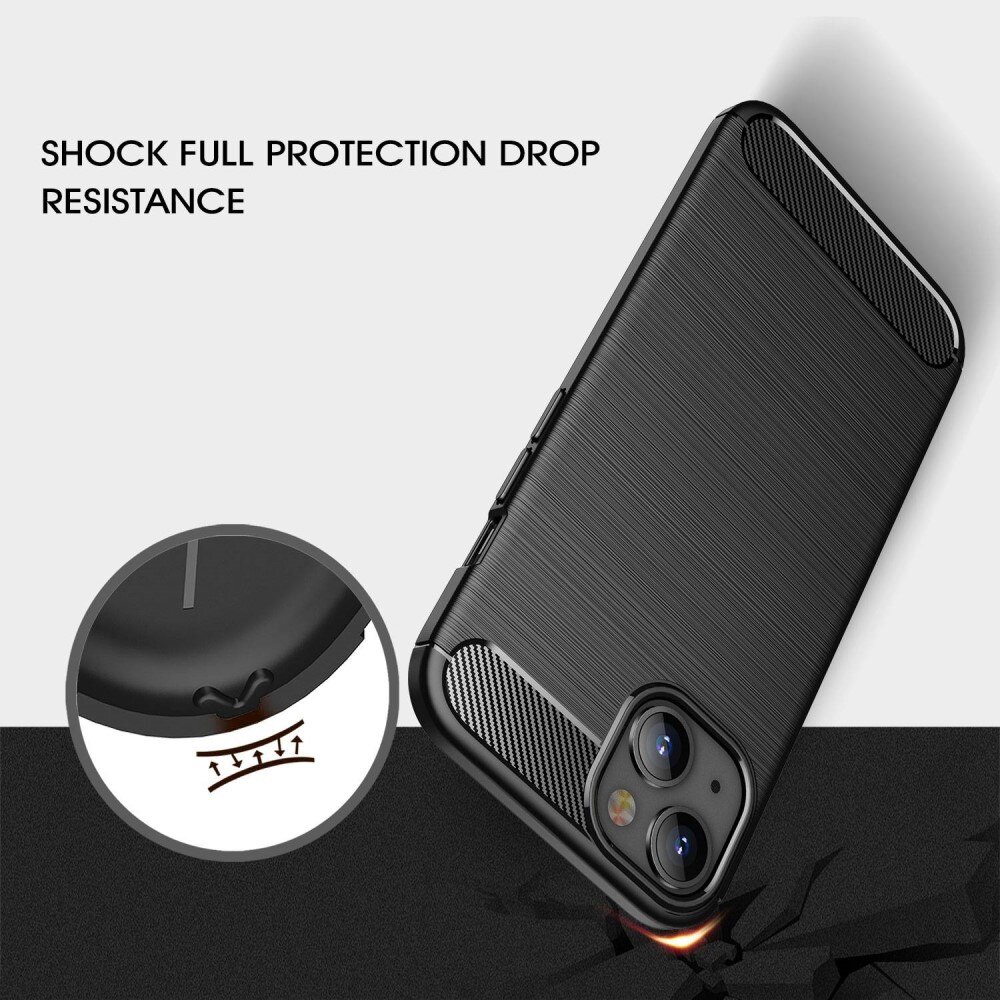 iPhone 14 Kuori TPU Brushed Musta