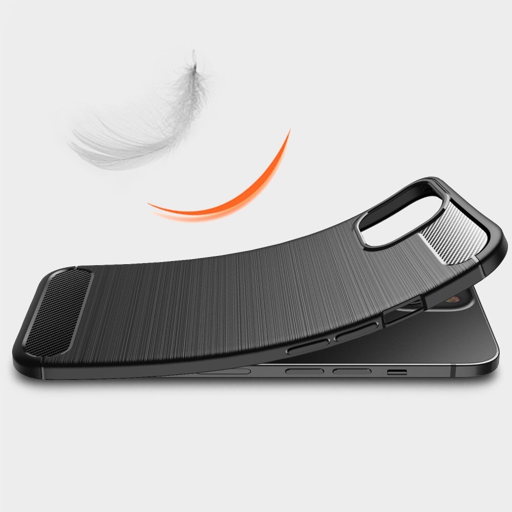 iPhone 14 Kuori TPU Brushed Musta
