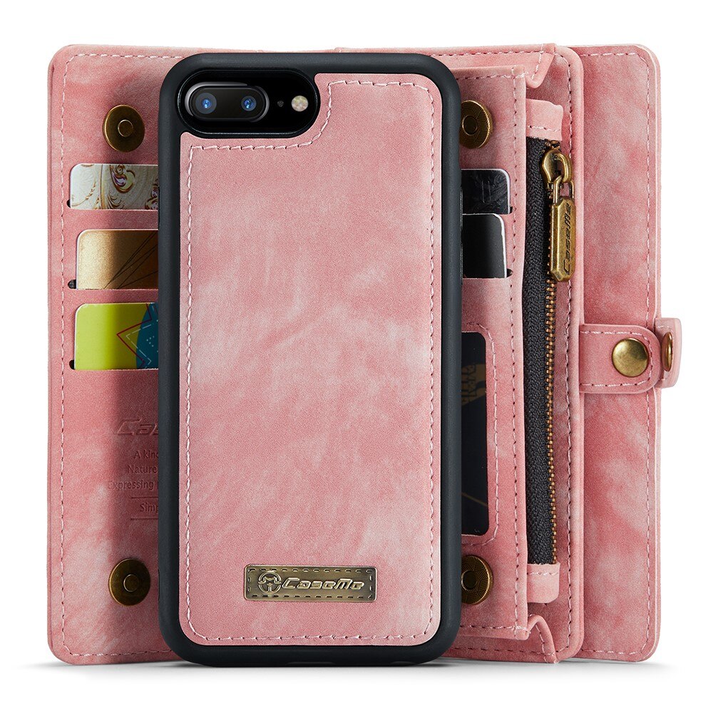 Multi-slot Suojakotelo iPhone 7 Plus/iPhone 8 Plus Vaaleanpunainen