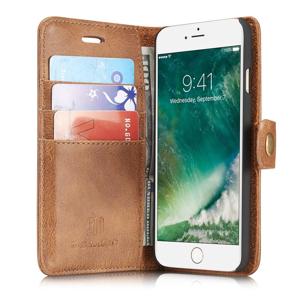 Magnet Wallet iPhone 8 Cognac