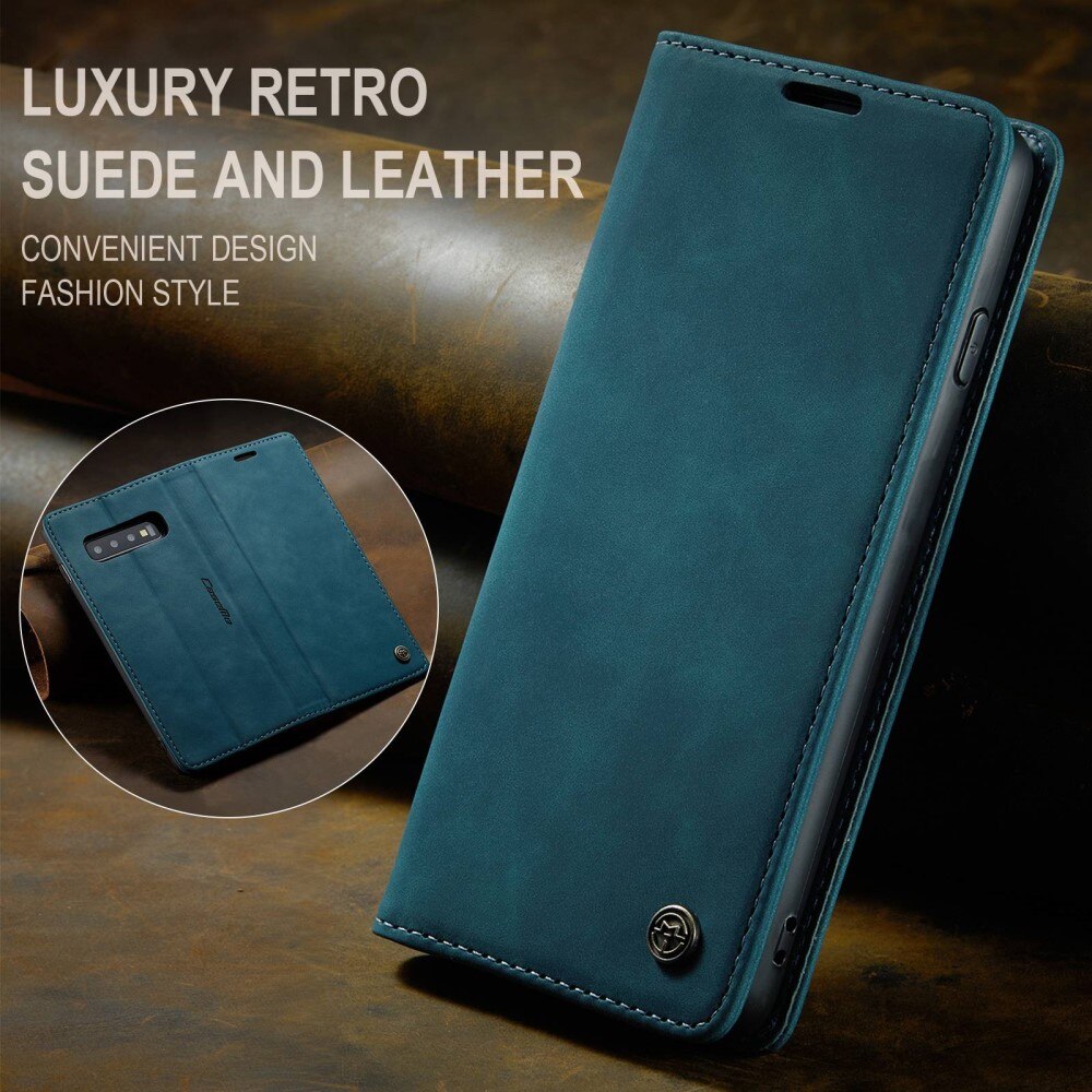 Slim Lompakkokotelo Samsung Galaxy S10 Sininen