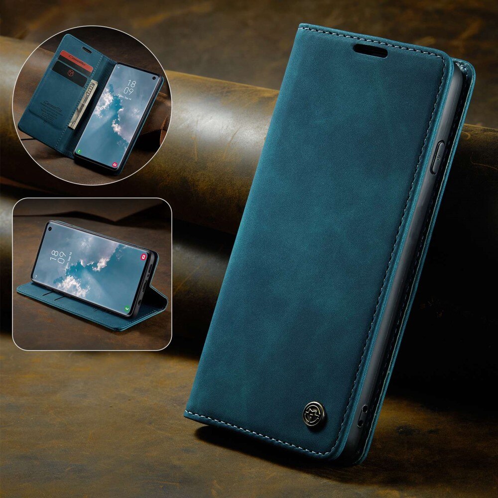 Slim Lompakkokotelo Samsung Galaxy S10 Sininen