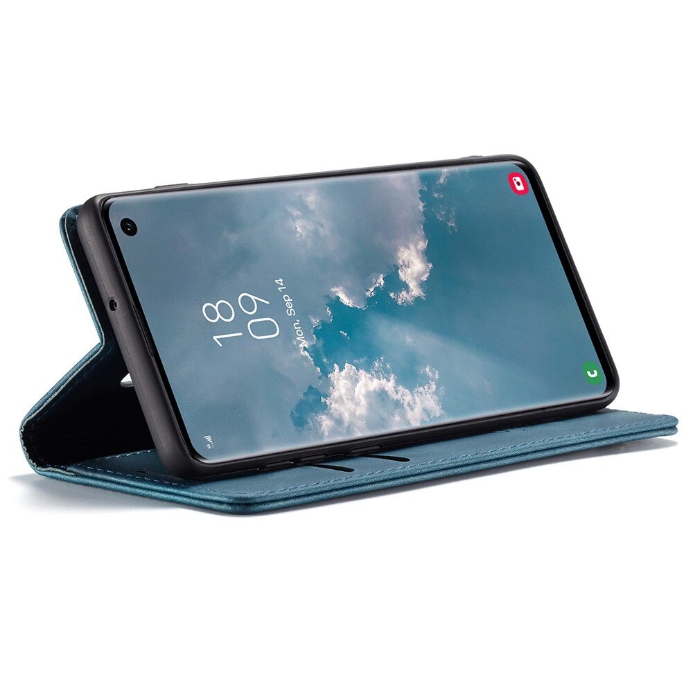 Slim Lompakkokotelo Samsung Galaxy S10 Sininen