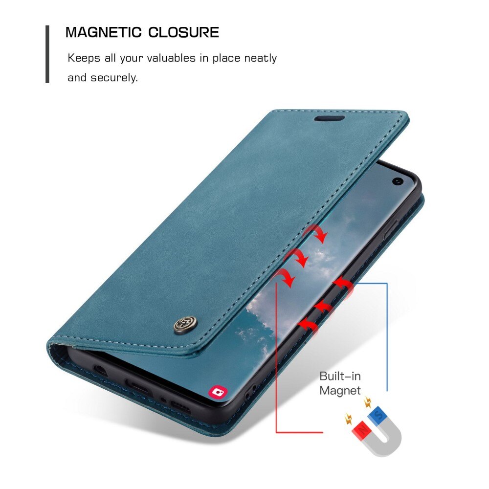 Slim Lompakkokotelo Samsung Galaxy S10 Sininen