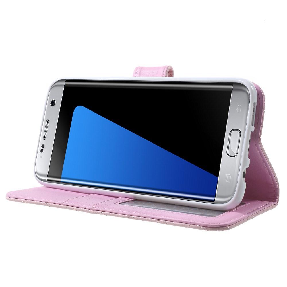 LompakkokotelotSamsung Galaxy S7 Edge Quilted Vaaleanpunainen