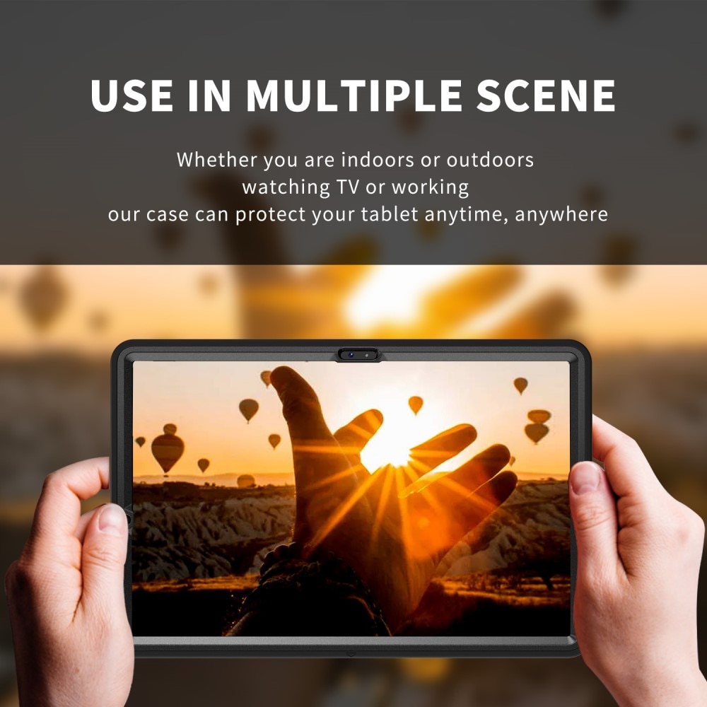 Iskunkestävä Hybridikuori Samsung Galaxy Tab S7 Plus/S8 Plus musta