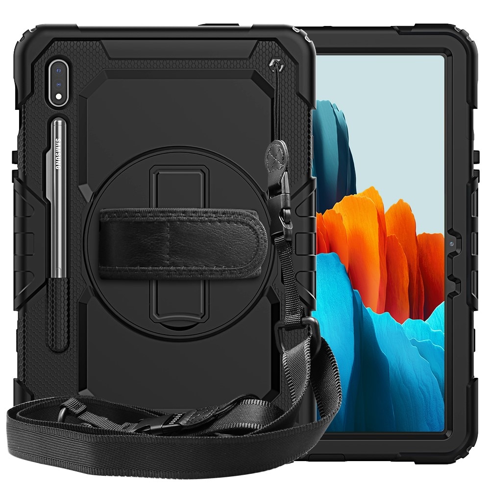 Iskunkestävä Full Protection Hybridikuori Samsung Galaxy Tab S7/S8 11.0 musta