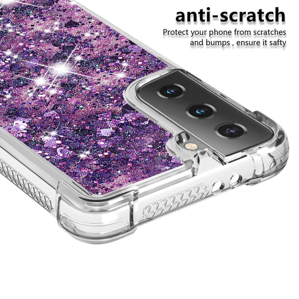 Samsung Galaxy S21 Glitter Powder TPU Case Violetti