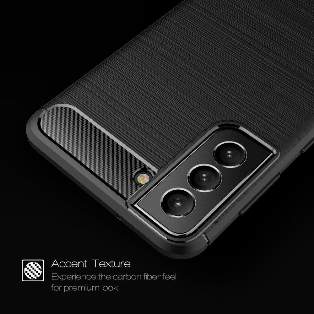 Samsung Galaxy S21 FE Kuori TPU Brushed Musta