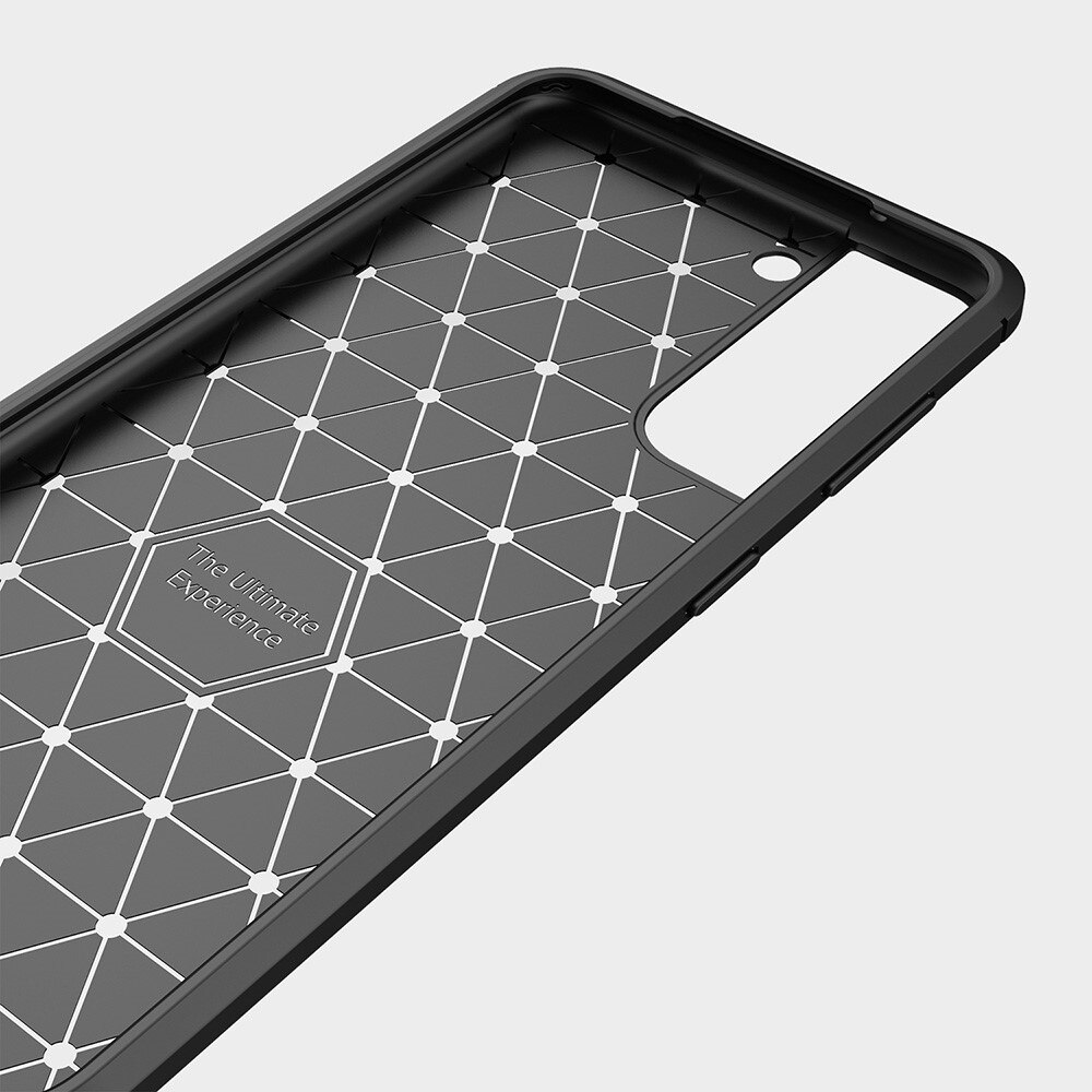 Samsung Galaxy S21 FE Kuori TPU Brushed Musta