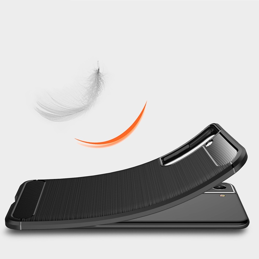 Samsung Galaxy S21 FE Kuori TPU Brushed Musta