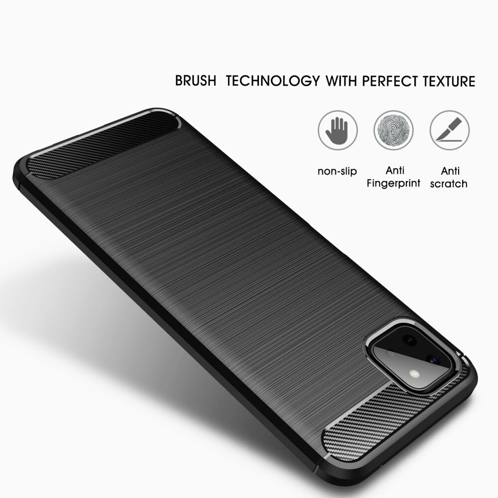 Samsung Galaxy A22 5G Kuori TPU Brushed Musta