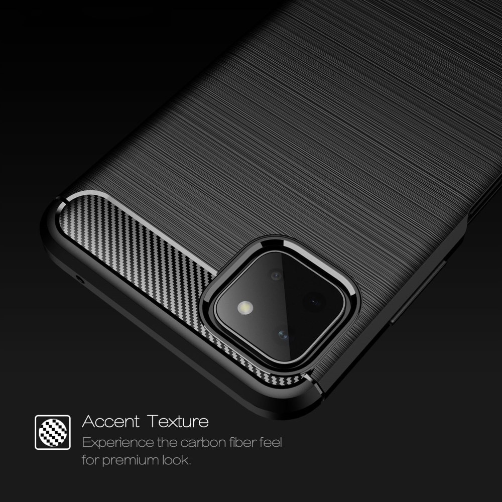 Samsung Galaxy A22 5G Kuori TPU Brushed Musta