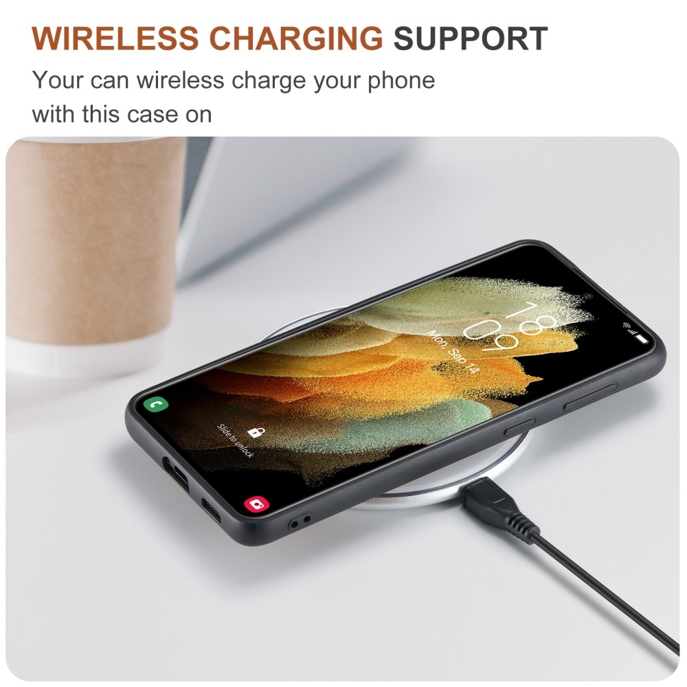 Magnetic Card Slot Case Samsung Galaxy S21 FE Musta
