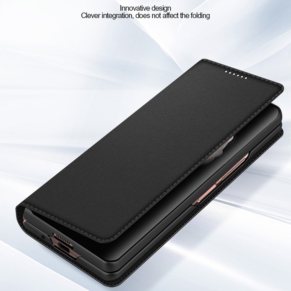 Aito Nahkakotelo Samsung Galaxy Z Fold 3 Musta