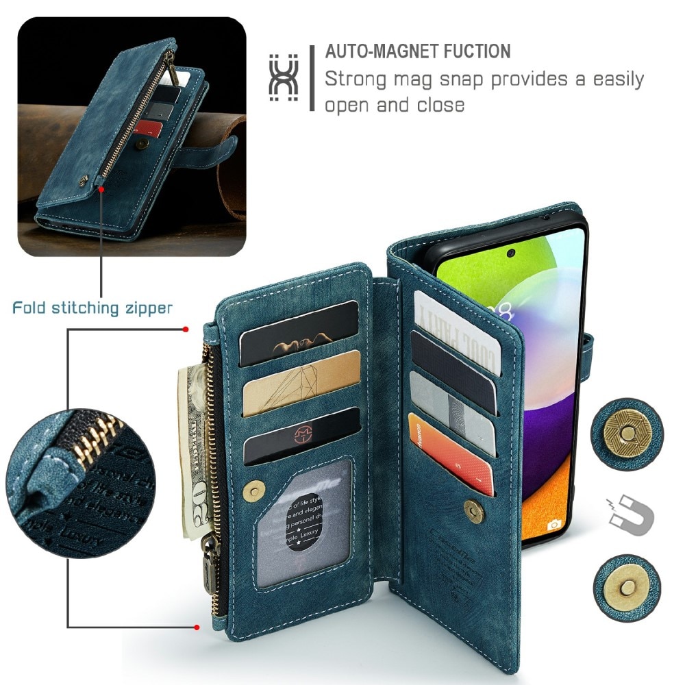 Zipper Wallet Samsung Galaxy A52/A52s sininen
