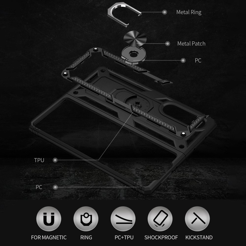 Hybridikuori Tech Ring Samsung Galaxy Z Fold 3 musta
