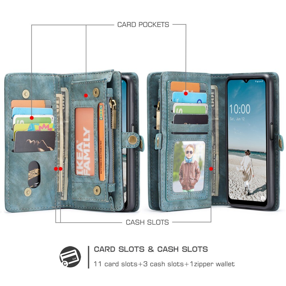 Multi-slot Suojakotelo Samsung Galaxy A12 5G Sininen