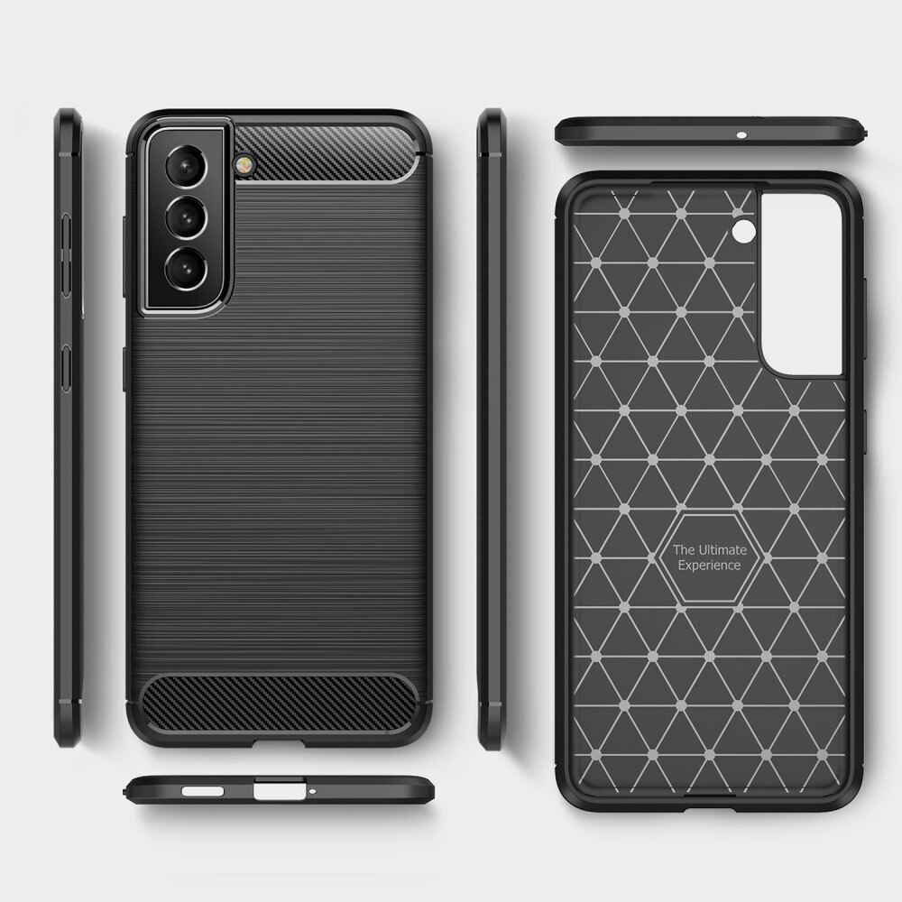 Samsung Galaxy S22 Plus Kuori TPU Brushed Musta