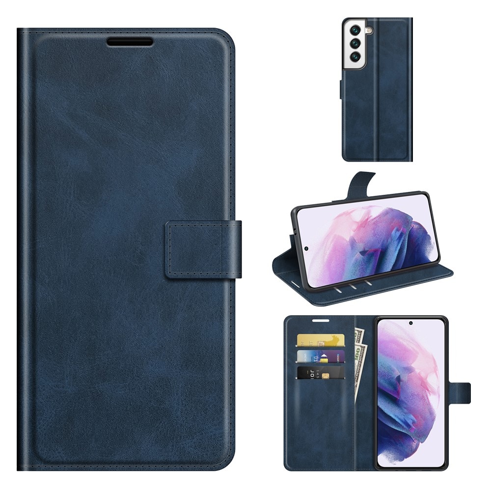 Leather Wallet Galaxy S22 Blue