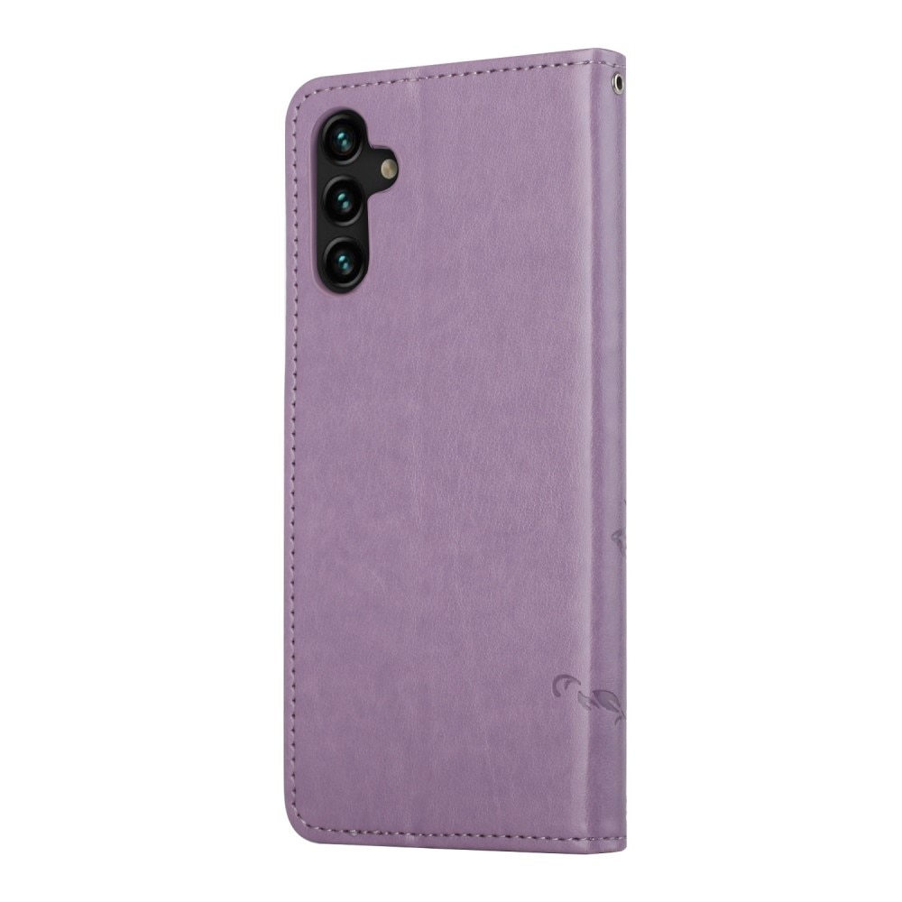 Nahkakotelo Perhonen Samsung Galaxy A04s Liila