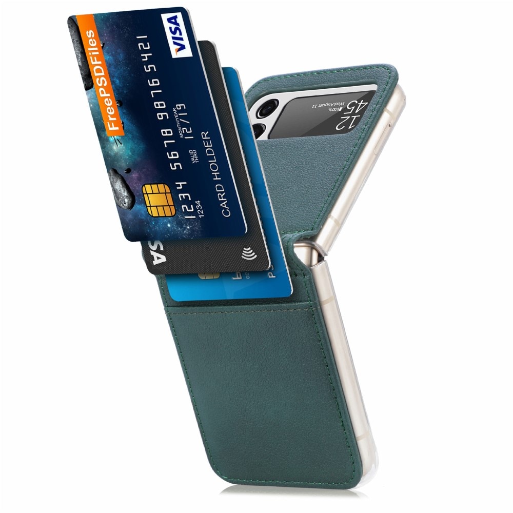 Slim Card Wallet Samsung Galaxy Z Flip 3 vihreä