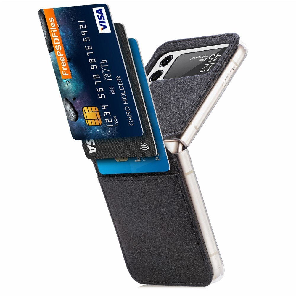 Slim Card Wallet Samsung Galaxy Z Flip 3 musta