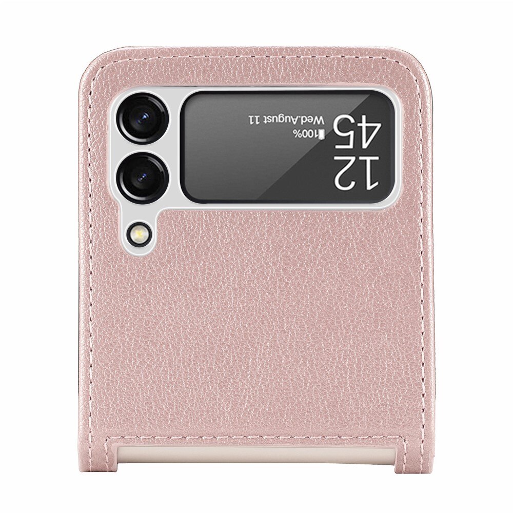 Slim Card Wallet Samsung Galaxy Z Flip 3 vaaleanpunainen