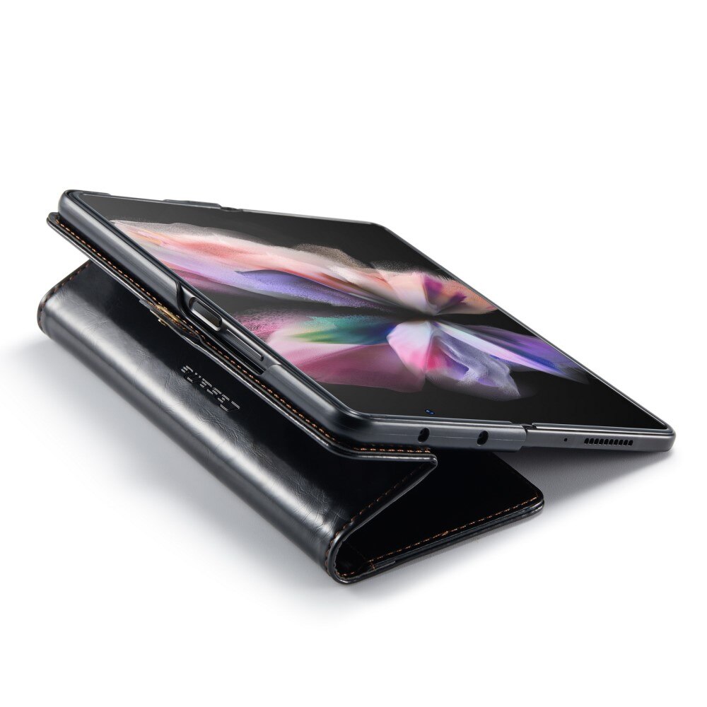 Leather Wallet Samsung Galaxy Z Fold 3 musta