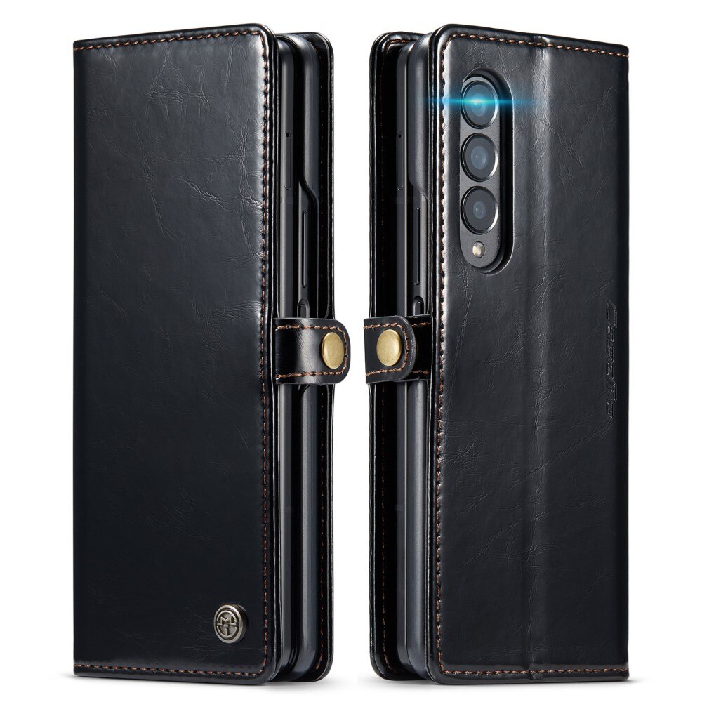 Leather Wallet Samsung Galaxy Z Fold 3 musta