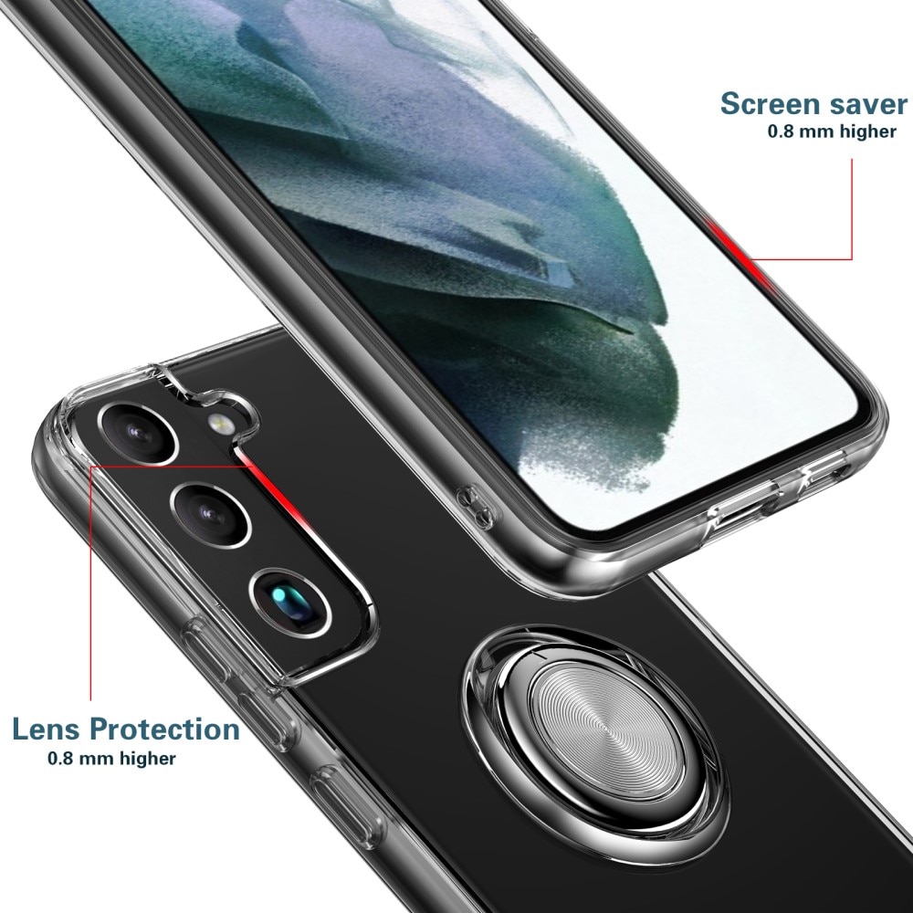 TPU Case Finger Ring Kickstand Samsung Galaxy S22 Transparent