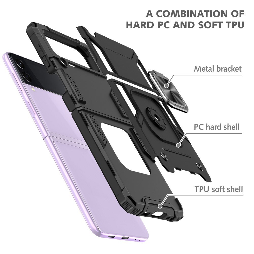 Hybridikuori Tech Ring Samsung Galaxy Z Flip 3 musta