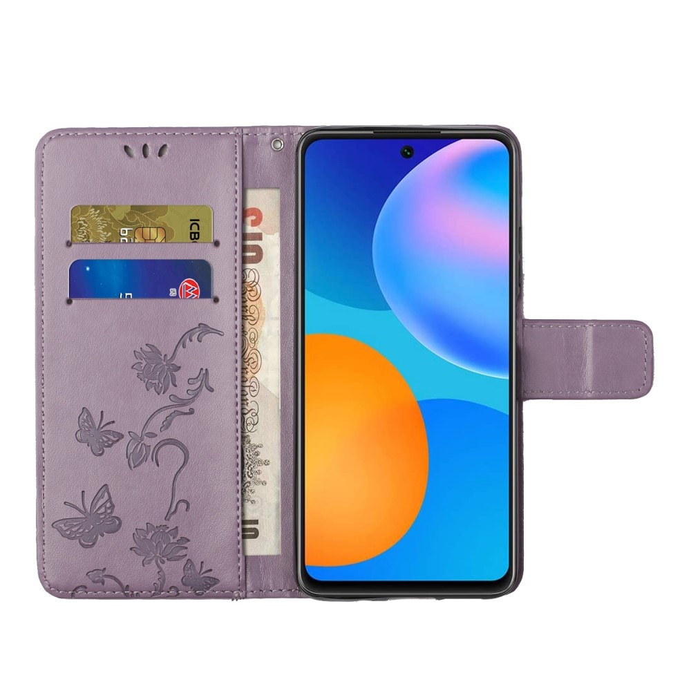 Nahkakotelo Perhonen Samsung Galaxy A53 Liila