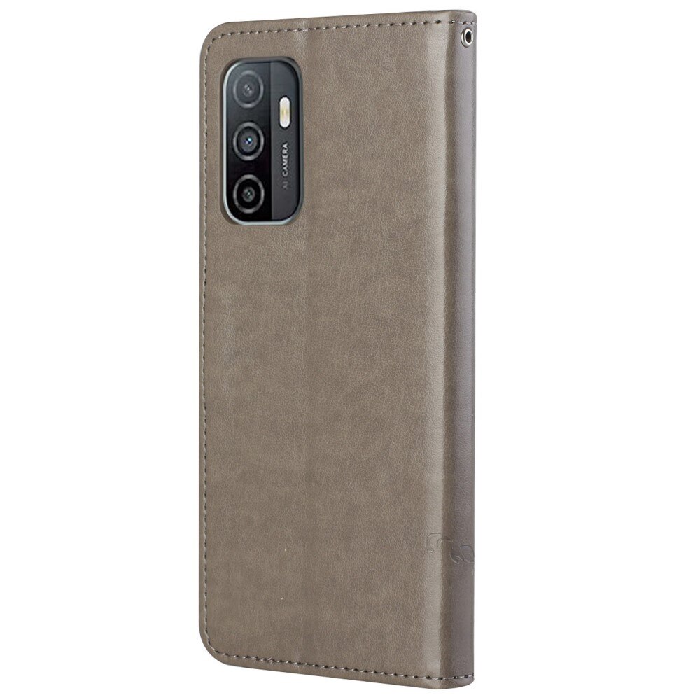 Nahkakotelo Perhonen Samsung Galaxy A33 Harmaa