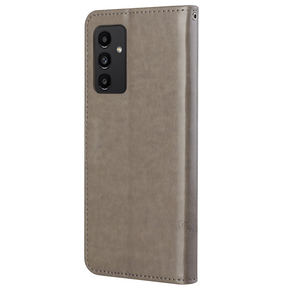 Nahkakotelo Perhonen Samsung Galaxy A13 Harmaa