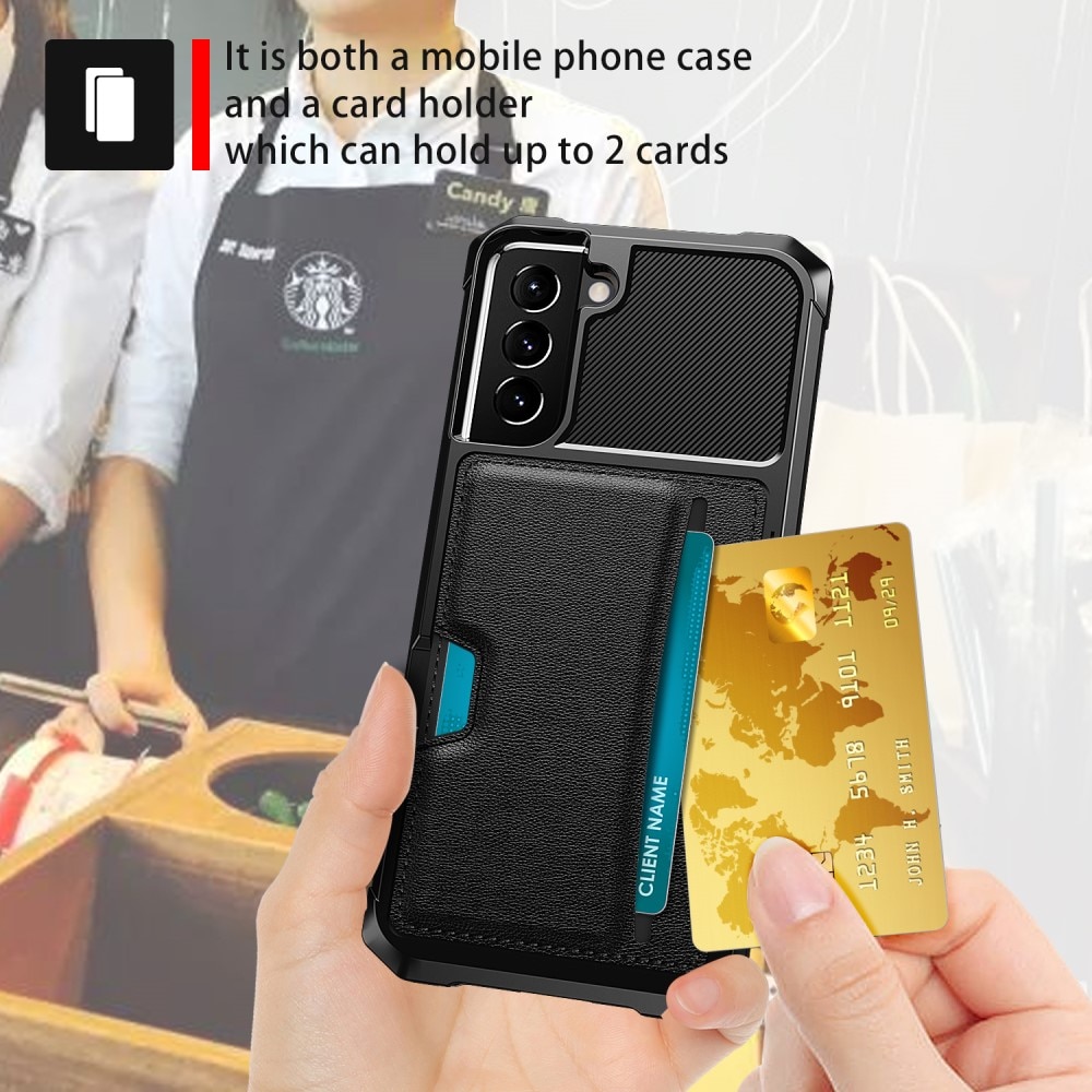Tough Card Case  Samsung Galaxy S22 musta