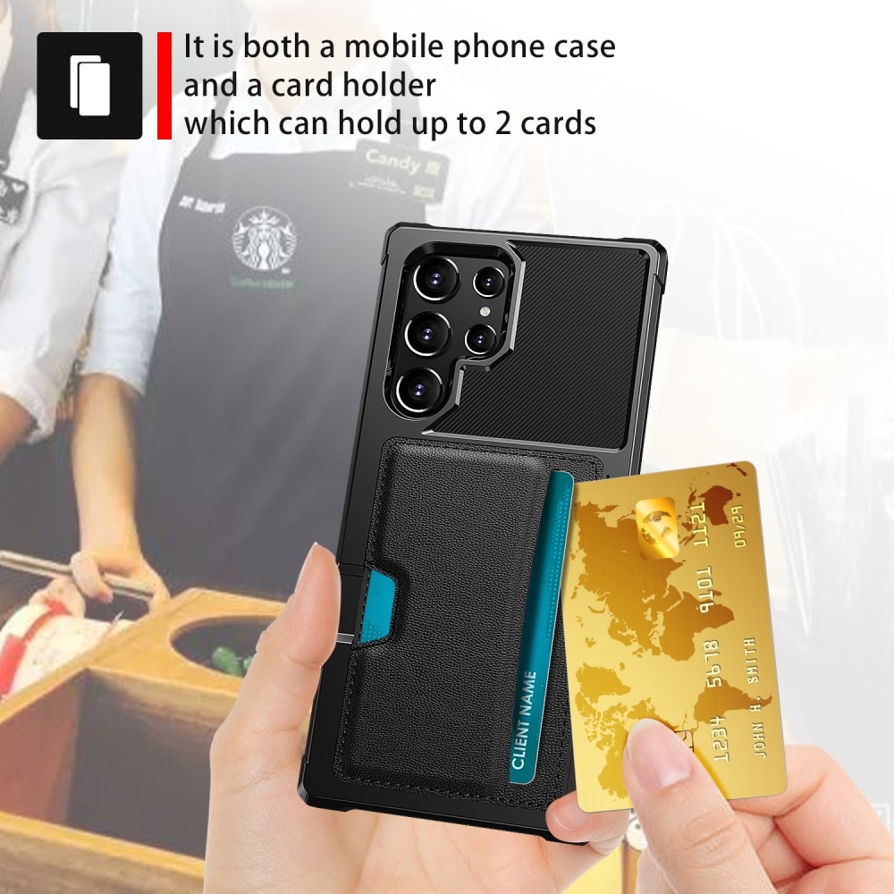 Tough Card Case  Samsung Galaxy S22 Ultra musta