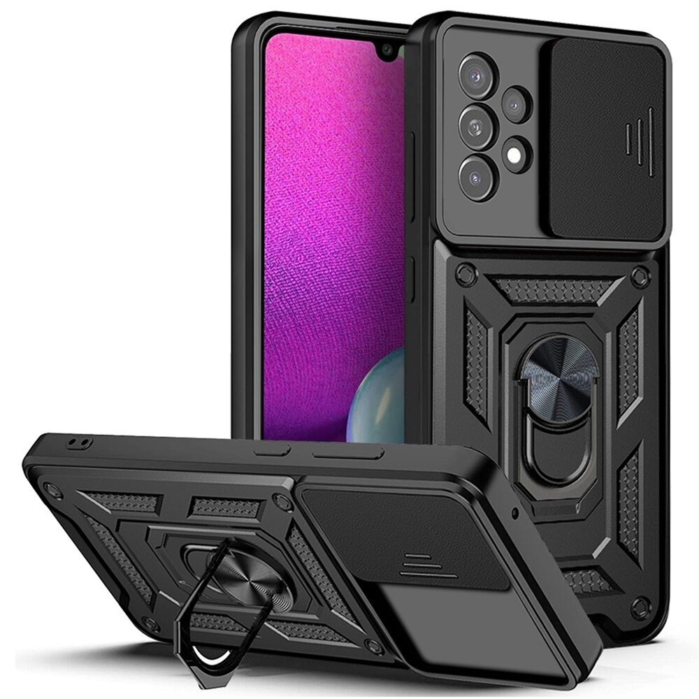Hybridikuori Ring + Kamerasuojalla Samsung Galaxy A33 Musta