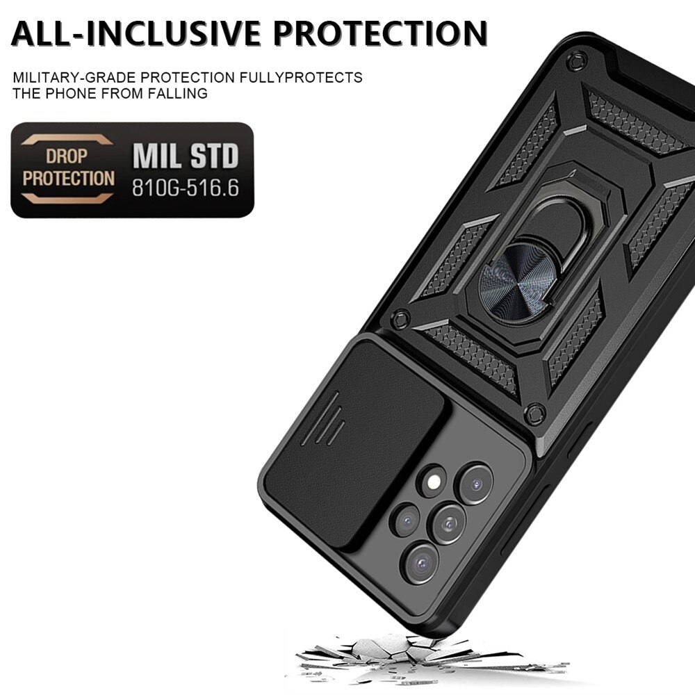 Hybridikuori Ring + Kamerasuojalla Samsung Galaxy A33 Musta