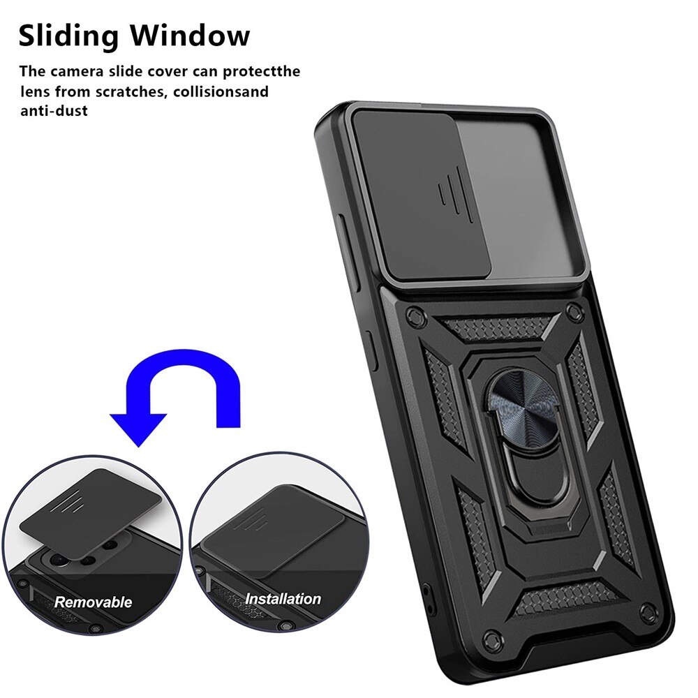 Hybridikuori Ring + Kamerasuojalla Samsung Galaxy A33 Musta