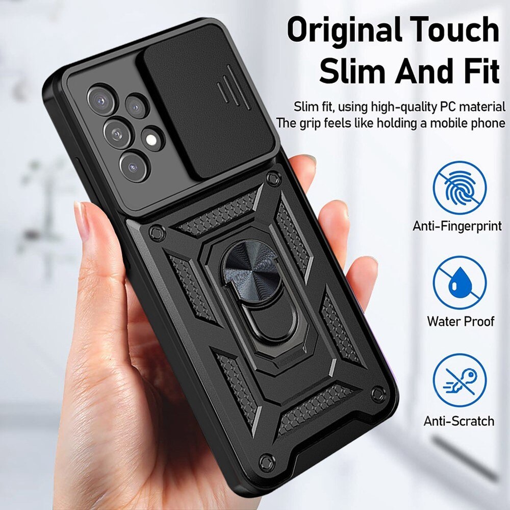 Hybridikuori Ring + Kamerasuojalla Samsung Galaxy A33 Musta