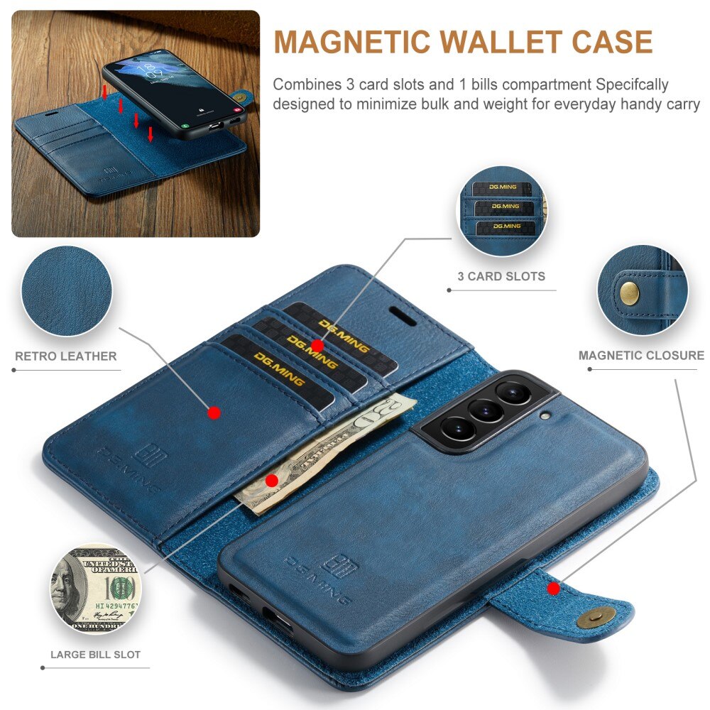 Magnet Wallet Samsung Galaxy S22 Plus Sininen
