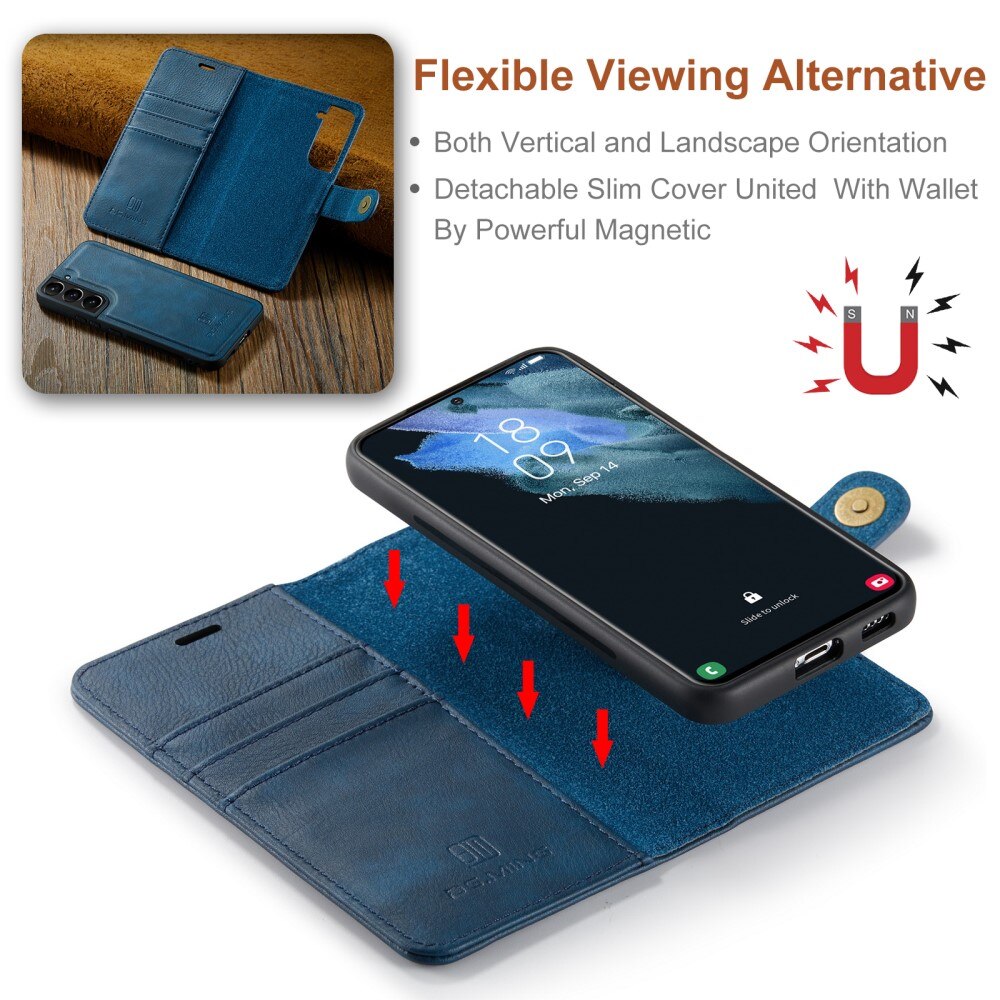 Magnet Wallet Samsung Galaxy S22 Plus Sininen