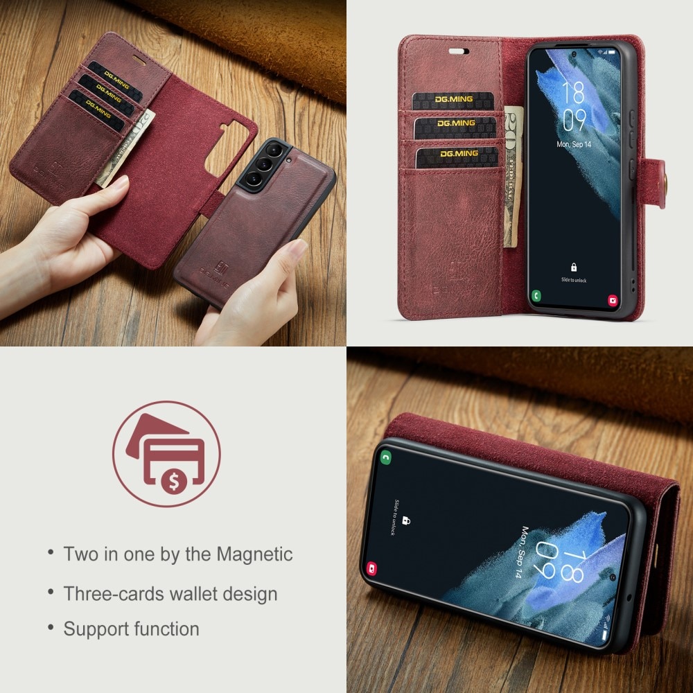 Magnet Wallet Samsung Galaxy S22 Plus Punainen