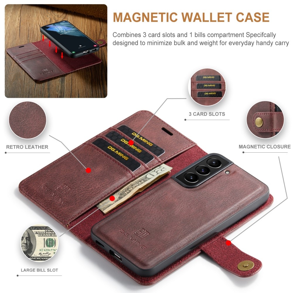 Magnet Wallet Samsung Galaxy S22 Punainen