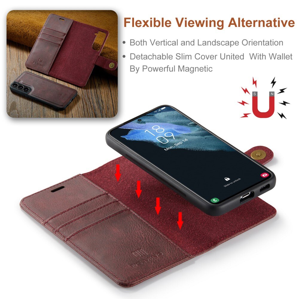 Magnet Wallet Samsung Galaxy S22 Punainen