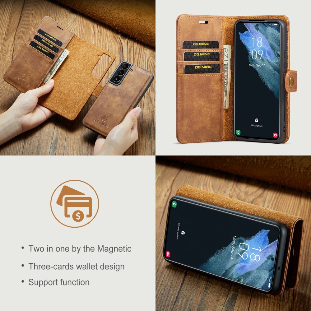 Magnet Wallet Samsung Galaxy S22 Cognac